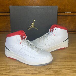 Nike Air Jordan 2 Retro PS Origins Sail White Fire Red Green Shoes DQ8562-101 4Y